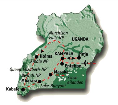 Route Oeganda